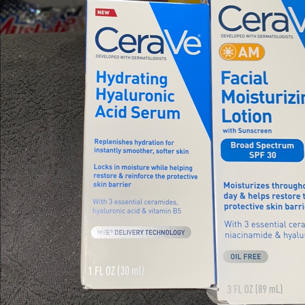 CeraVe Hydrating Serum, Facial Lotion & Eye Cream